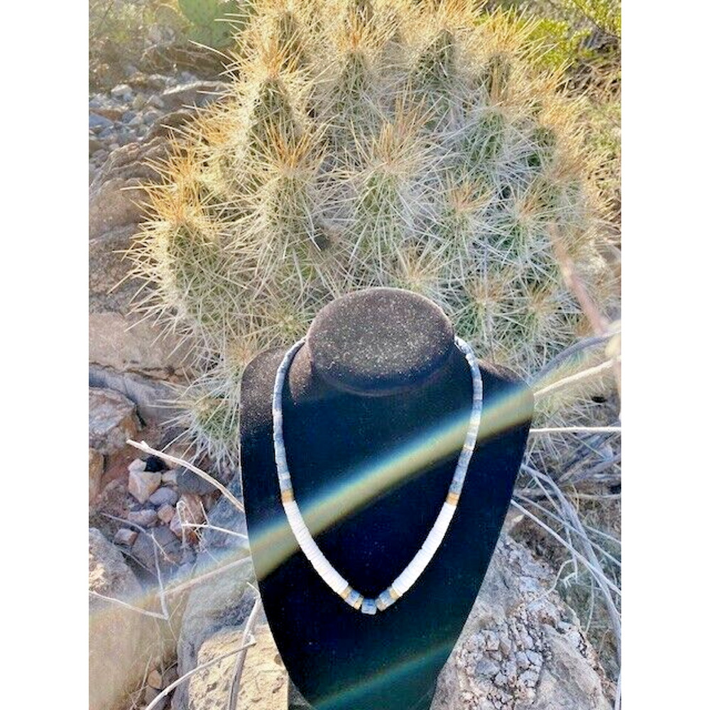 Native American Shell Necklace Handmade by Marian Curly